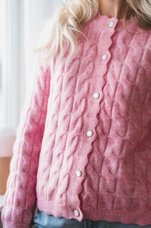 Bubera LS Knit Cardigan Moonlite Mauve 