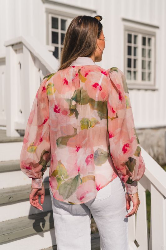 Organza Blouse Rosette 
