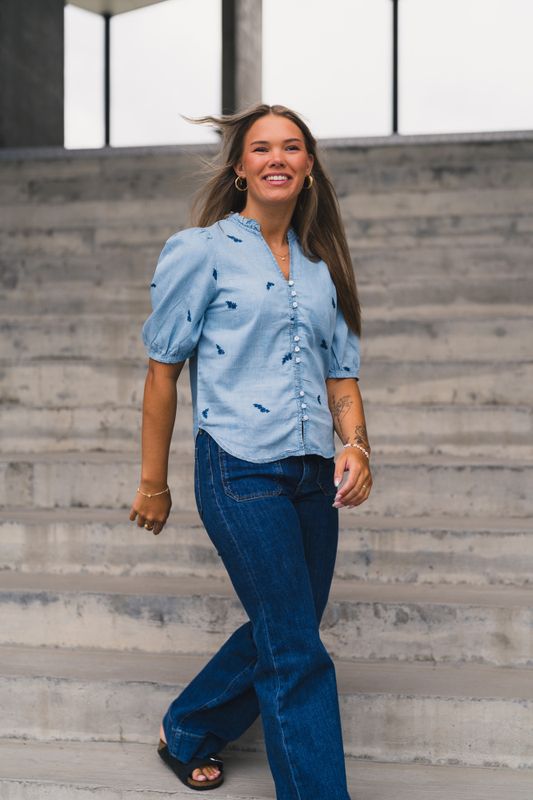 Pernille 2/4 Shirt Light Blue Wash 