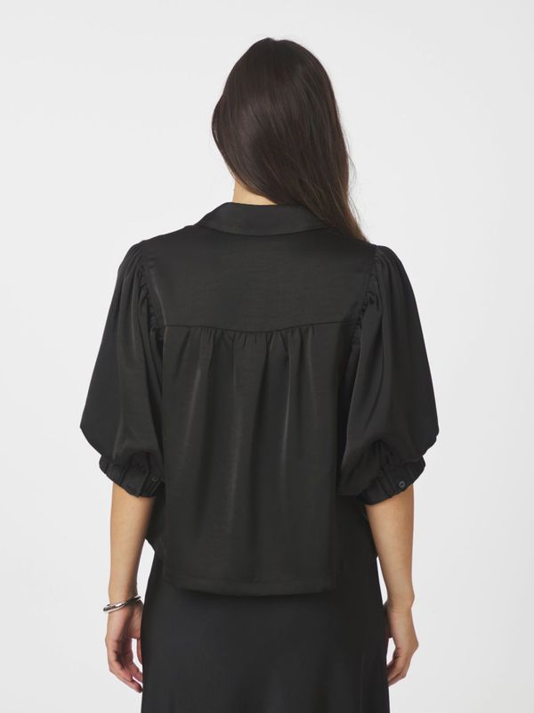 Etta Heavy Sateen Shirt Black 
