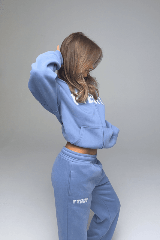 Off Duty Oversized Zip Hoodie Varsity Blue 