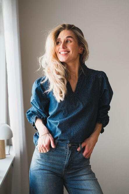 Hovedbilde Emmeline Denim Blouse Dark Blue 