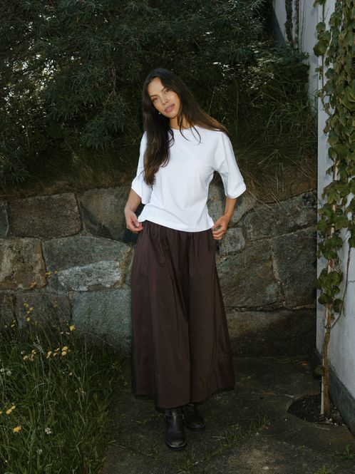 Hovedbilde Yara Poplin Skirt Chocolate Brown