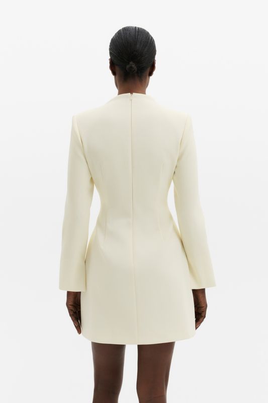 Leanna High Neck Mini Dress Pearl 