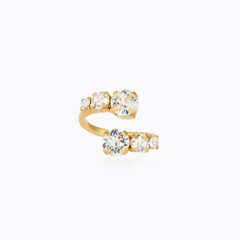 Halo Ring Gold Crystal 