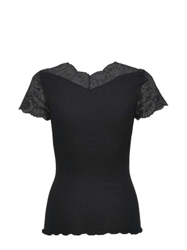 Beatha Silk Capsleeve T-Shirt Black 