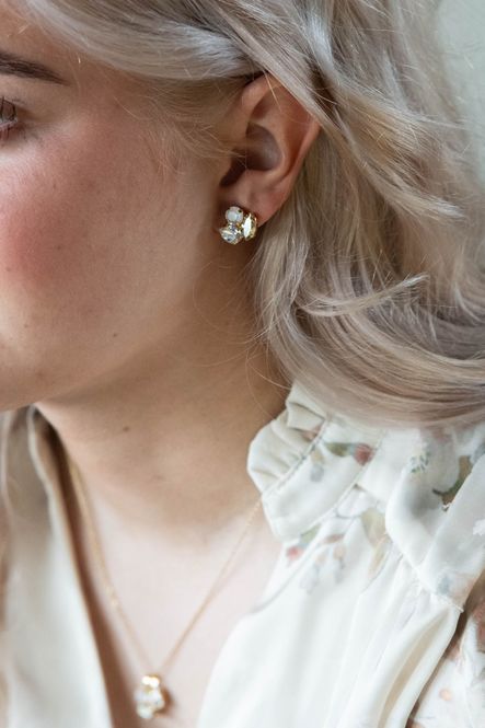 Hovedbilde Ana Earrings Gold Golden Combo 