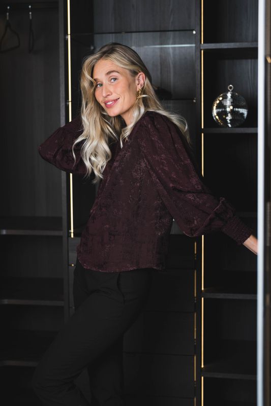Miko V-Blouse Plum 