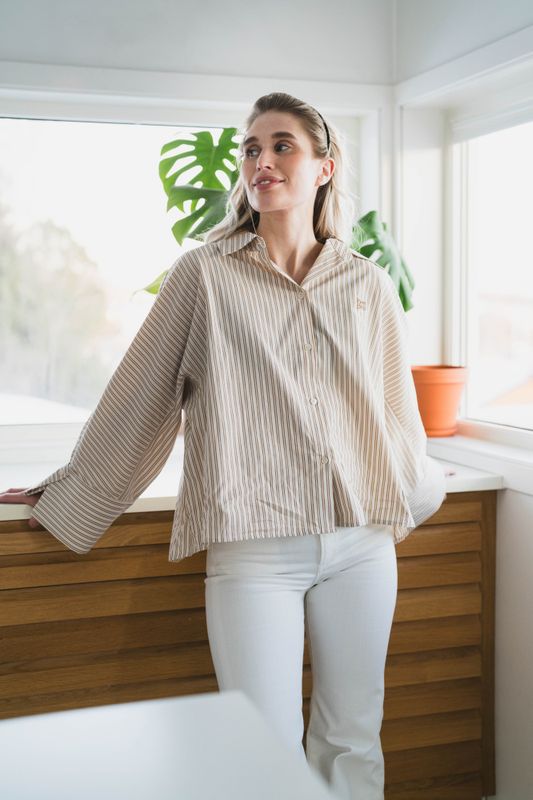 Atari Shirt Oat Stripe 