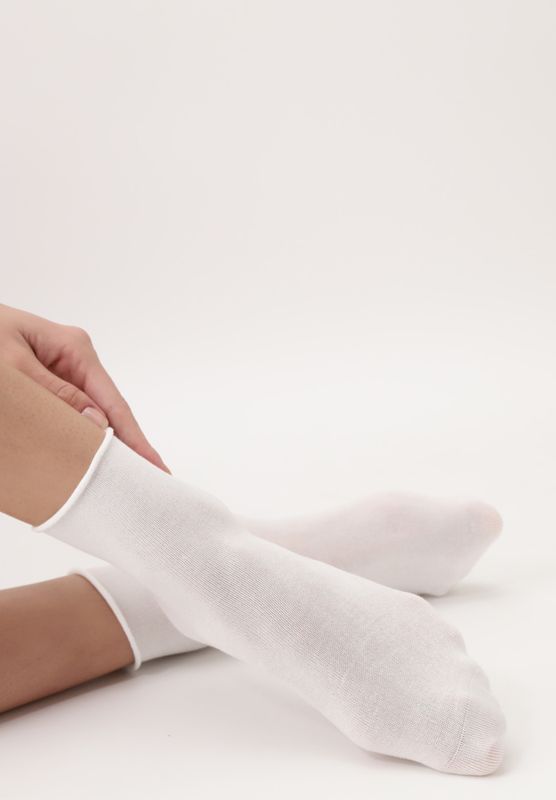 Perfect Comfort Lyocell Ankle Sock White 