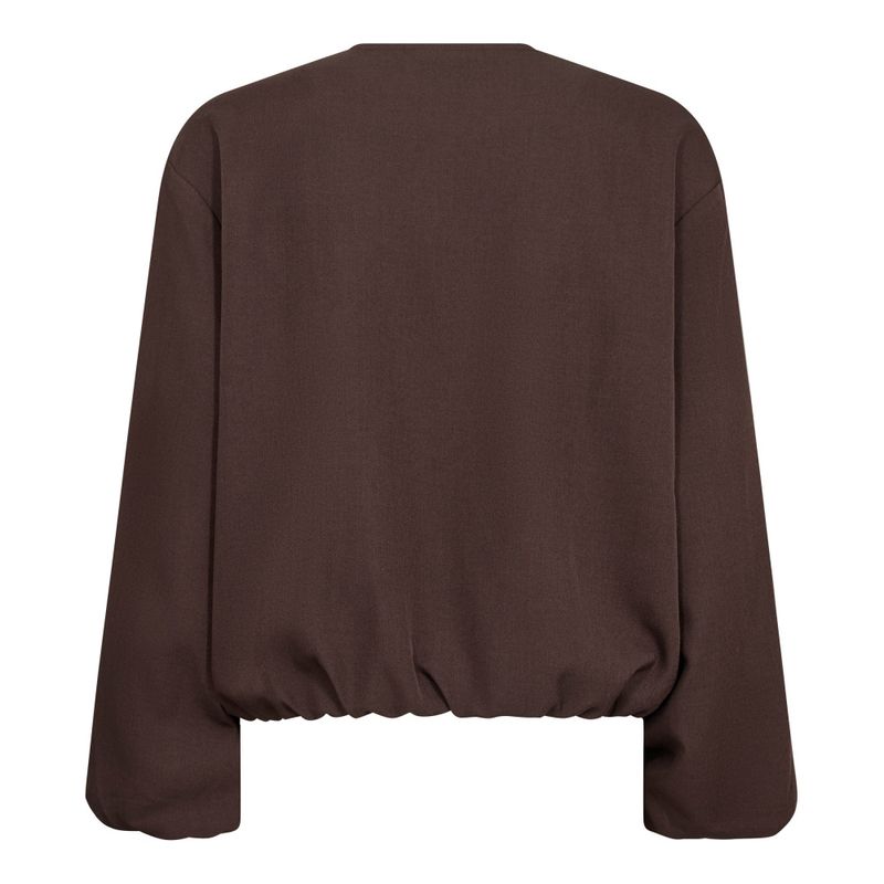 Luna Balloon Zip Jacket Dark Brown 