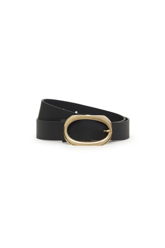 Signature Link Belt Black With Gold 