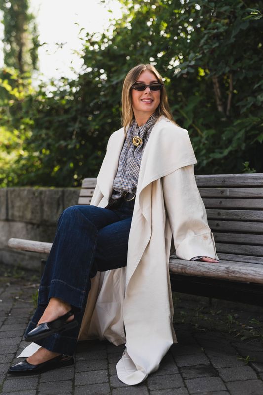 Atari Oversized Trenchcoat Dove White