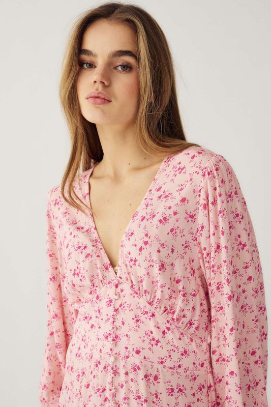 Lilith Maxi Dress Cheryl Pink Print 