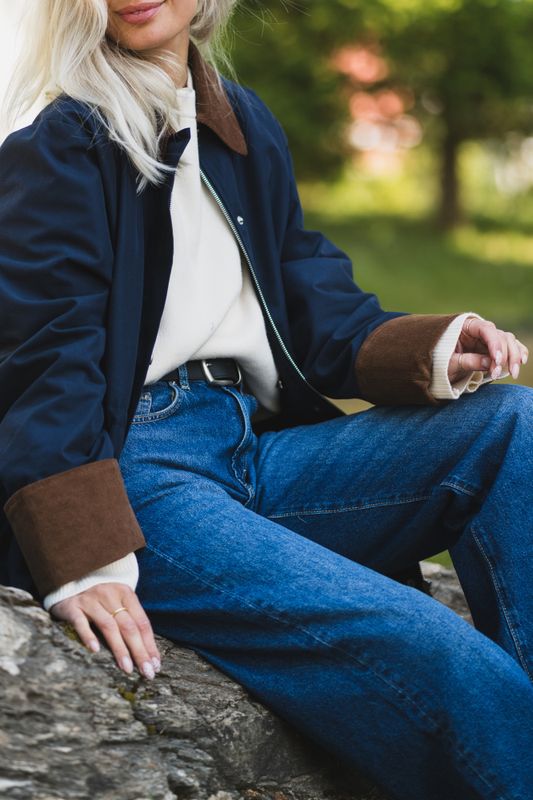 Anca LS Parka Jacket Navy Blazer