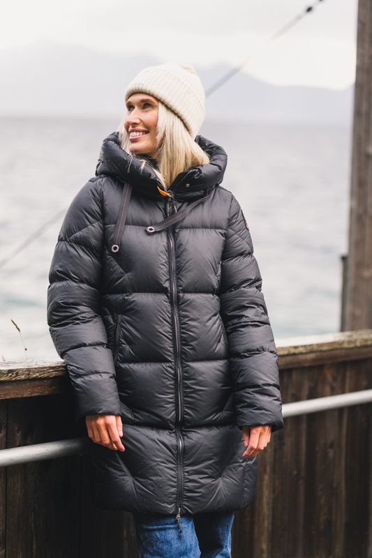 Janet Hooded Down Jacket Black 