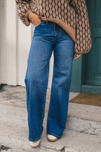Hovedbilde Irina Wide Leg Medium Wash Blue Denim 
