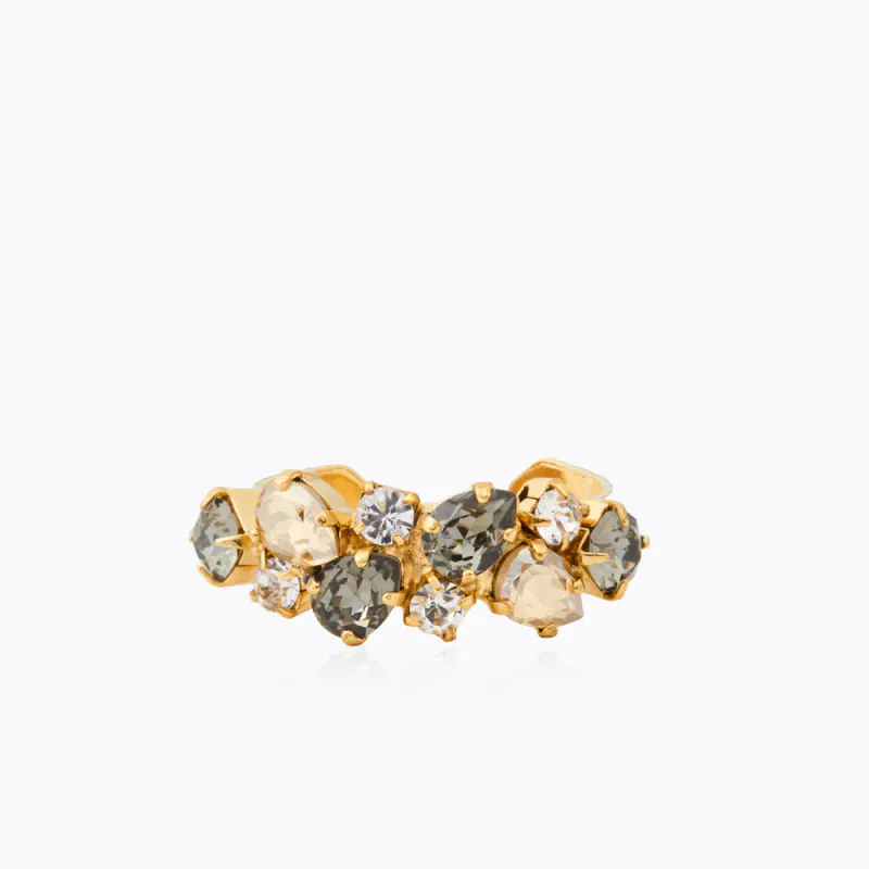 Gabriella Ring Gold Black Golden Combo 