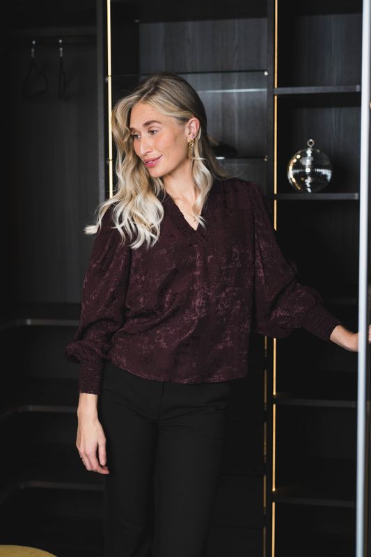 Miko V-Blouse Plum 