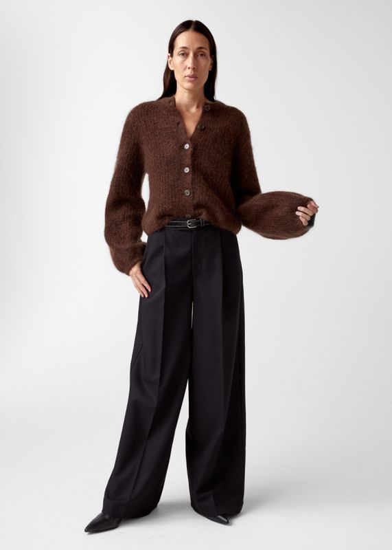 Sofia Mohair Cardigan Espresso 