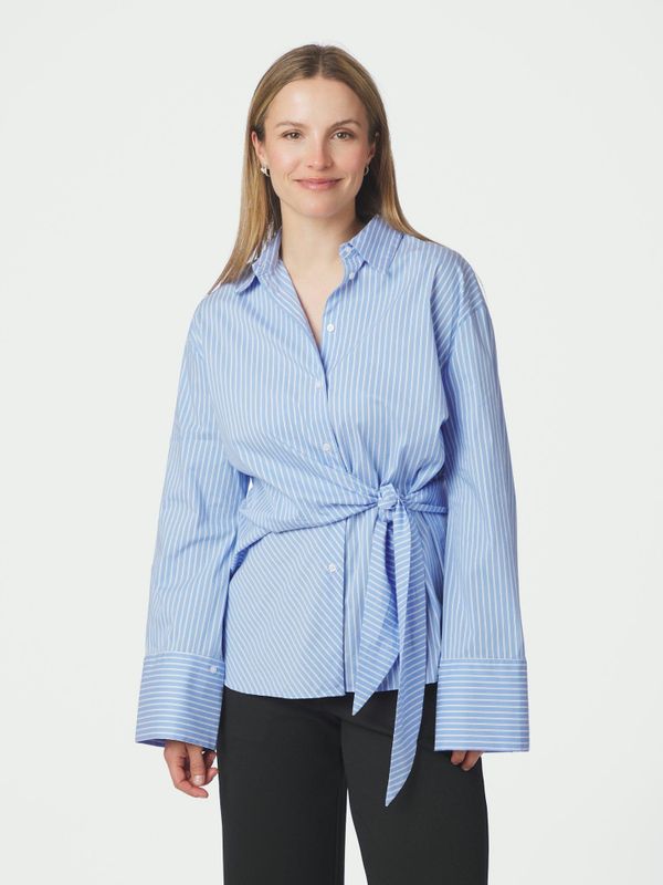 Helisa Stripe Shirt Light Blue 