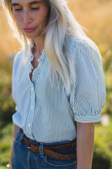 Hovedbilde Ida Maja 2/4 V Shirt STP B White/Eng Ivy 