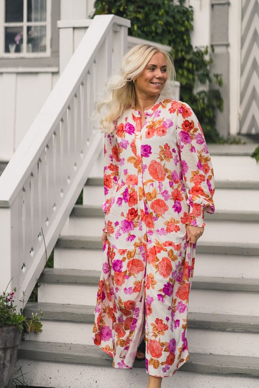 Asina LS Long Shirt Dress Star White Emilie 