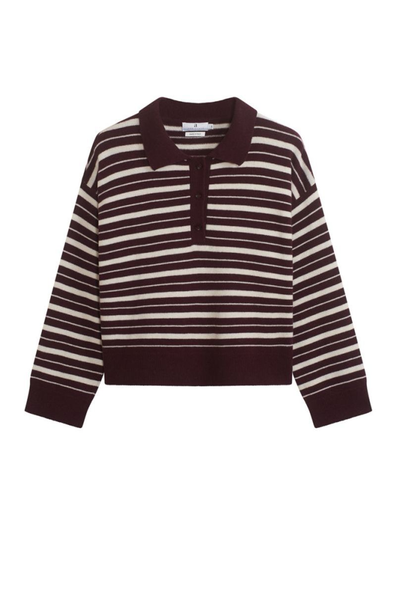 Zely Stripe Dk Burgundy/Offwhite