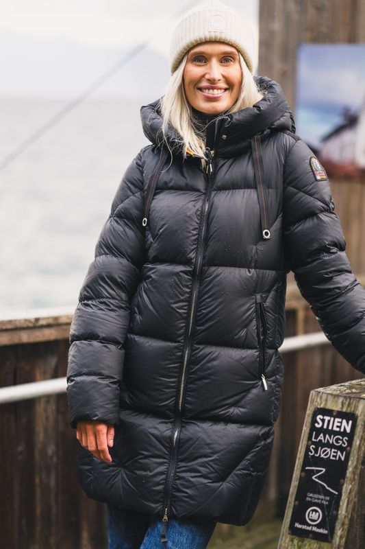 Janet Hooded Down Jacket Black 