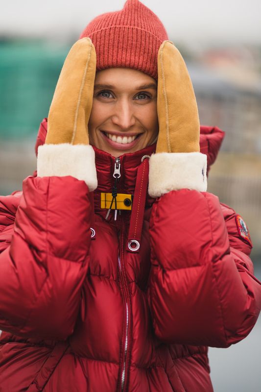 Shearling Mittens Camel