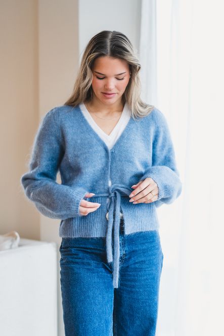 Hovedbilde Malin Chunky Cardigan Denim Blue 