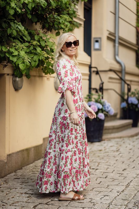 Bohemian Relaxed Dress Pink Meadow