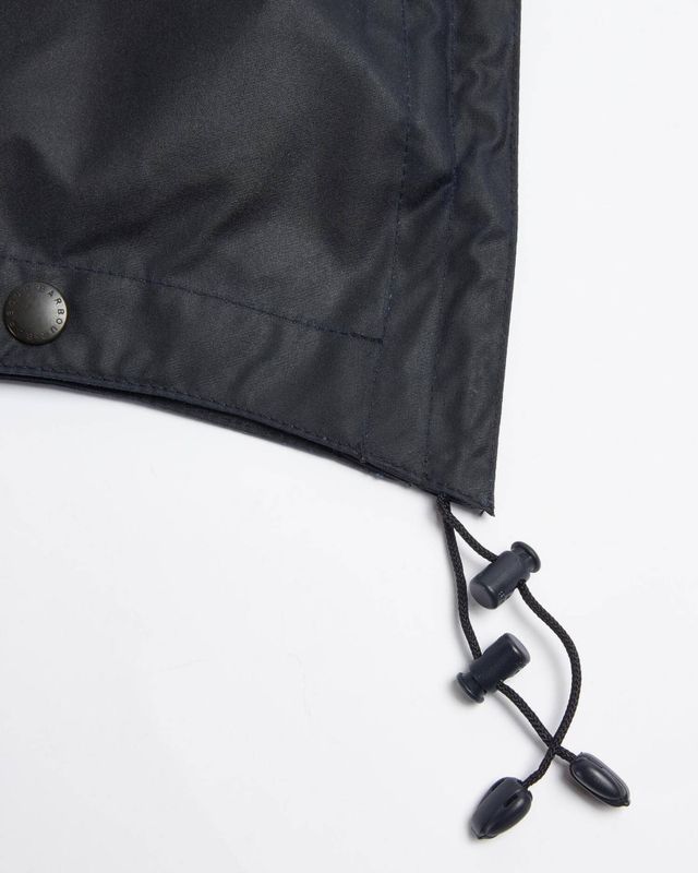 Waxed Cotton Hood Navy 
