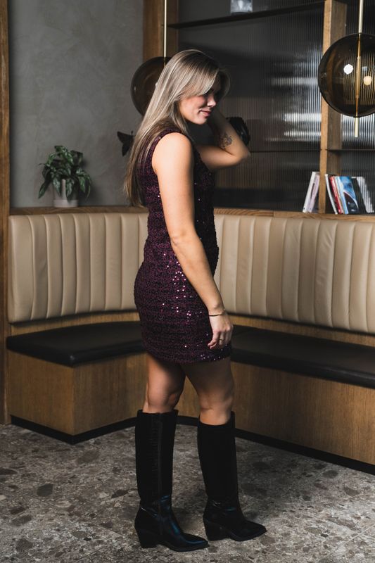 Avani Dress Burgundy 