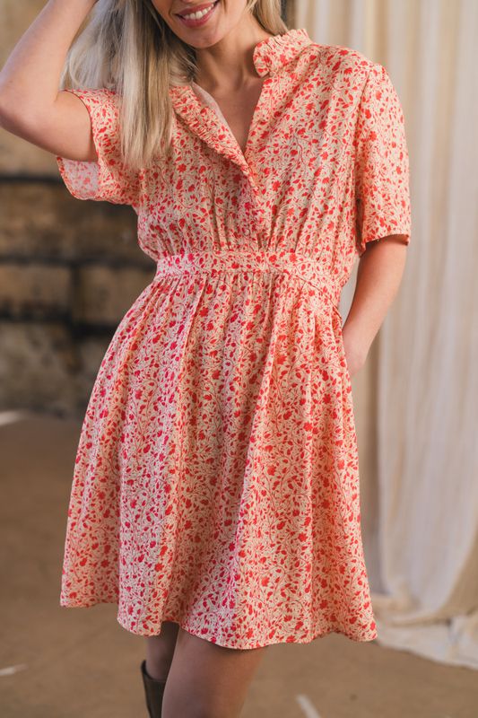 Astrid 2/4 Dress Cayenne Flower 
