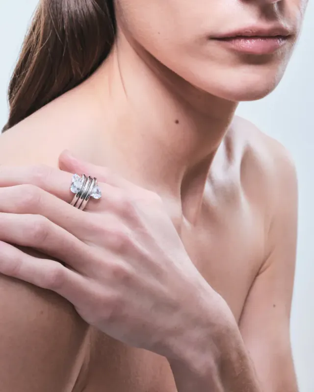 Sopra Pera Ring Silver 