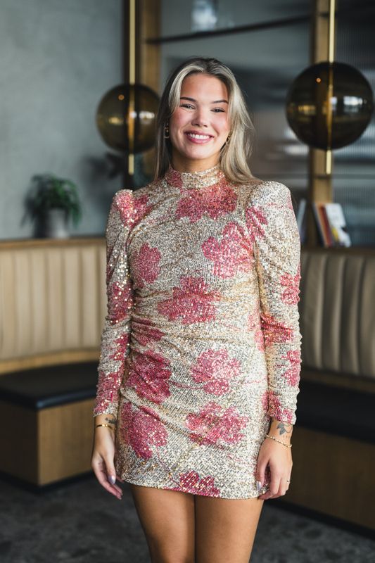 Sequins Rouching Dress Serenade 