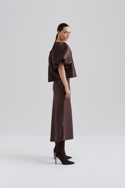 Hovedbilde Cleo Pouf Sleeve Blouse Chocolate