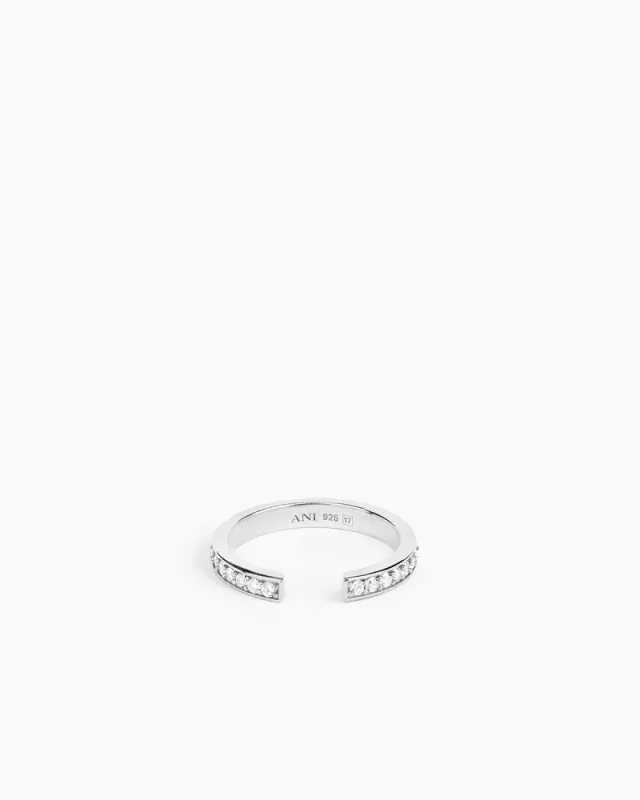 Aperto Pavé Ring Silver