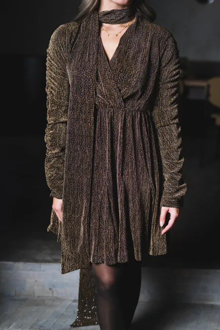 Hovedbilde Stardust Frill Dress Black & Gold 