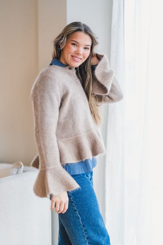 Maren Chunky Cardigan Hazel Beige 