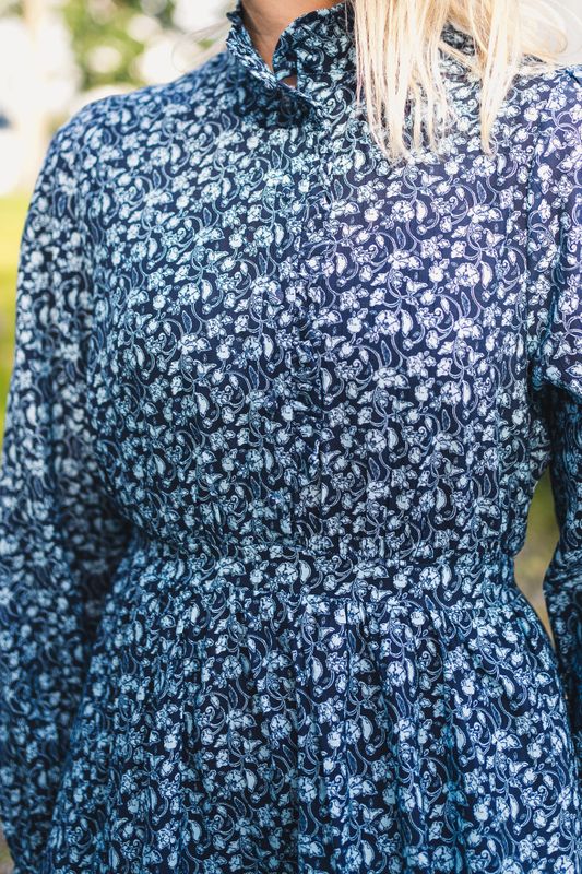 Astrid Dress Cry Blue Flower