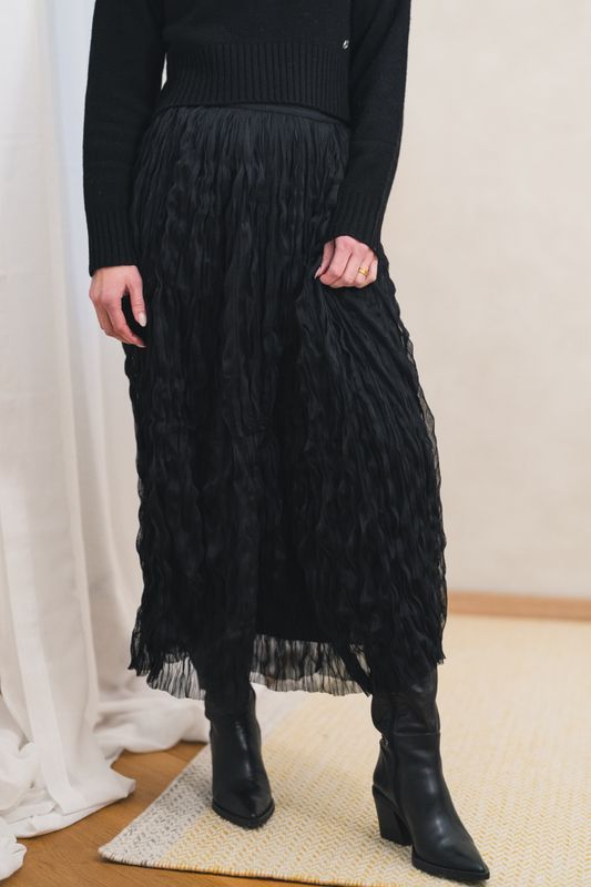 Tulla HW Long Skirt Black 