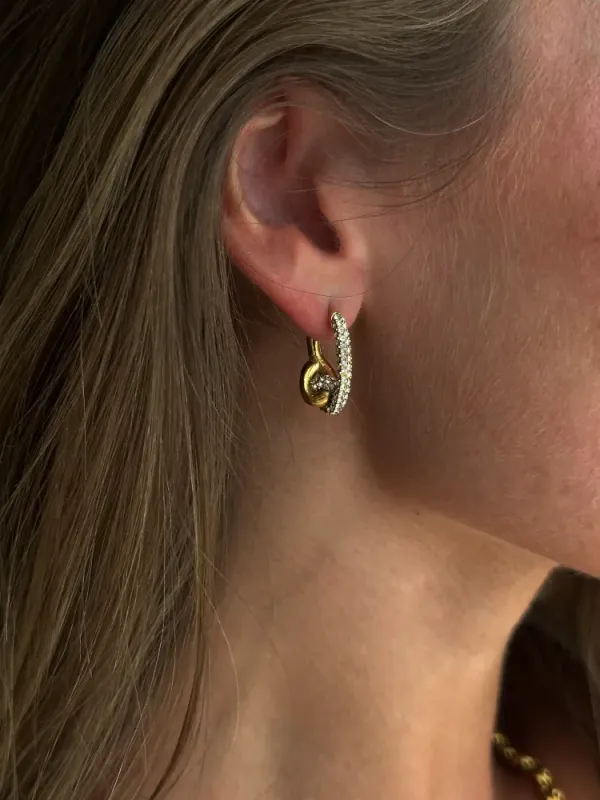 Pavé Knot Earrings