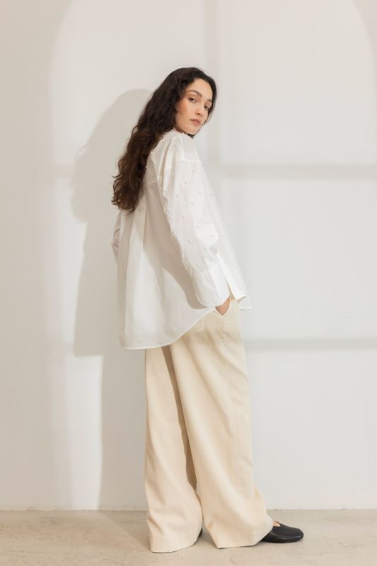 Nell Pearl Shirt White 