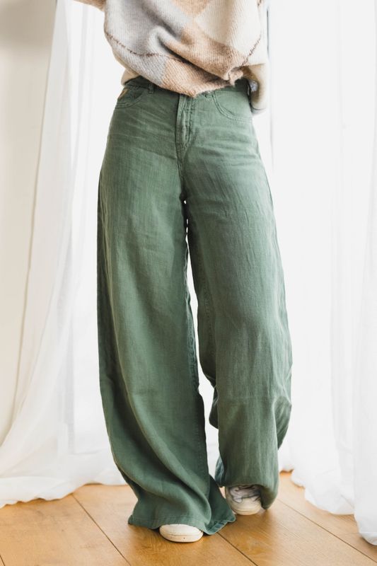 Marlene Linen Summer Dark Ivy 