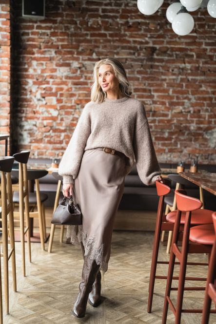 Hovedbilde Thea Amalie Pullover Mocha Merin Melange 