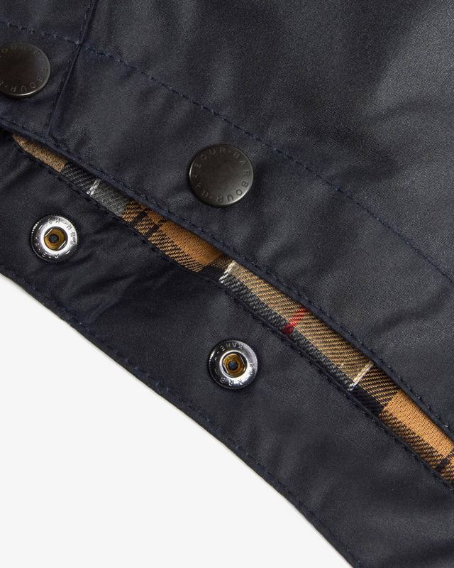 Waxed Cotton Hood Navy 