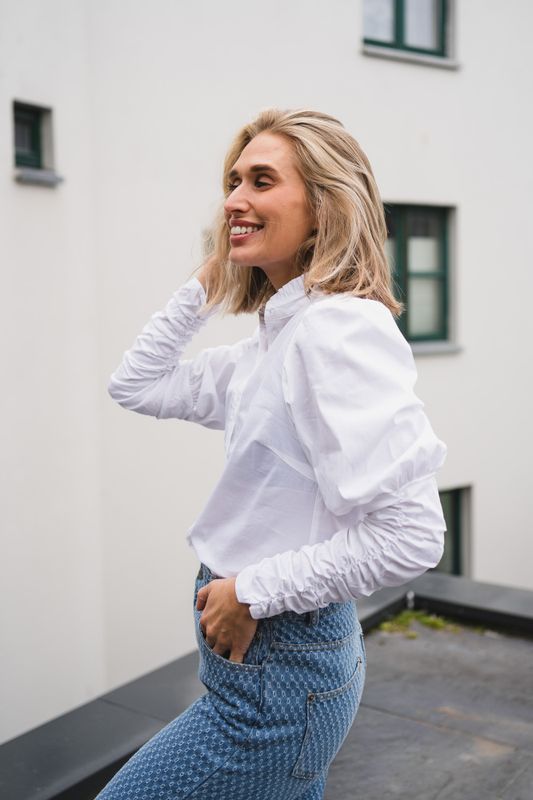 Sanna Puff Shirt White 