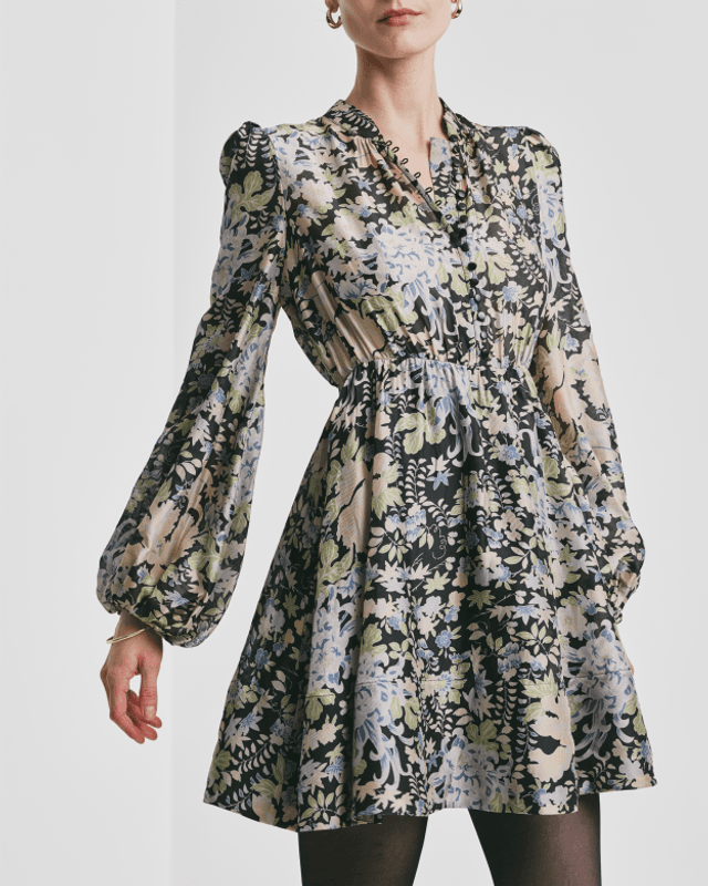 Striped Organza Mini Dress Callidora